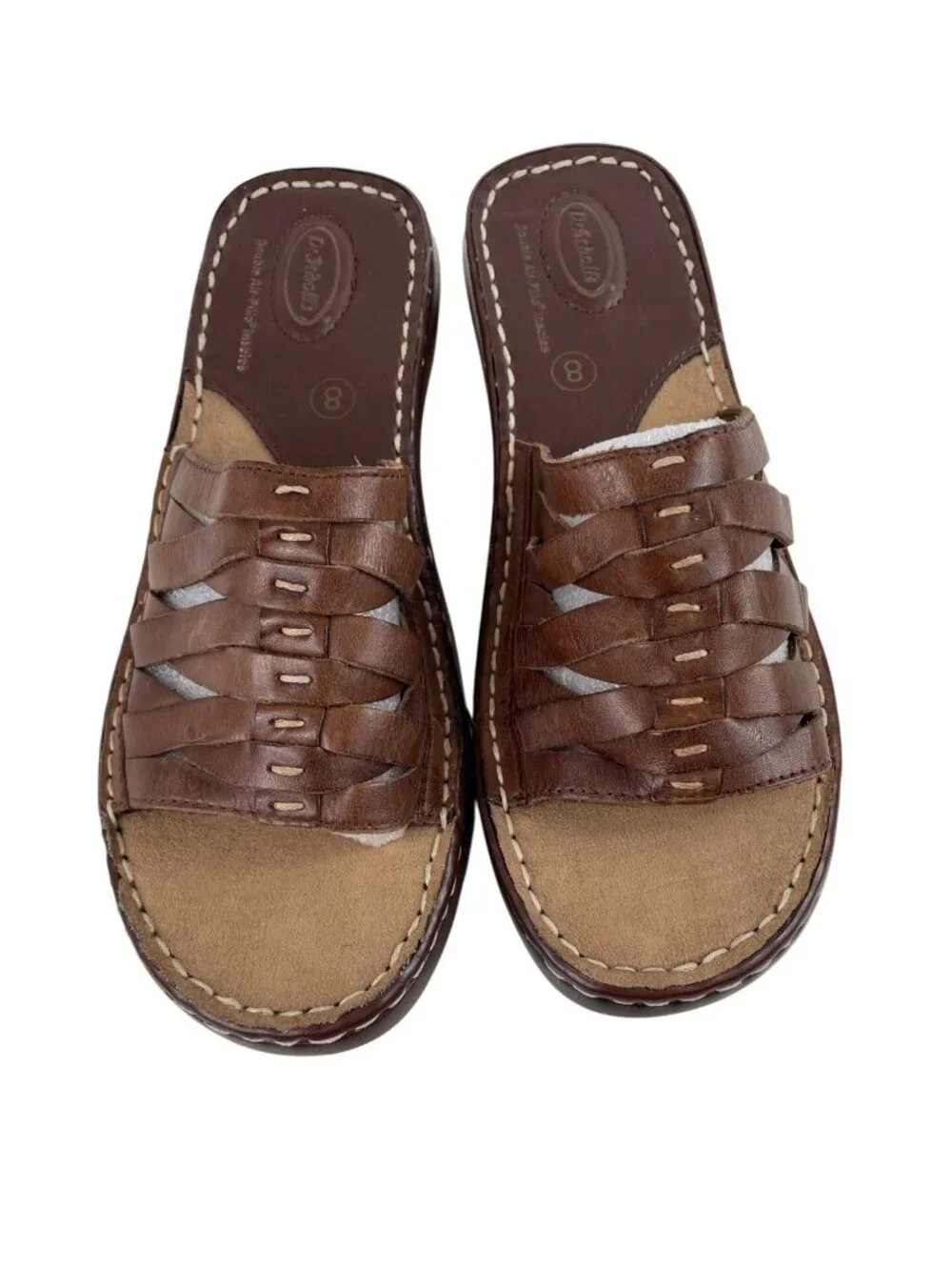 Dr Scholl’s Women’s Shoes Brown Leather Reba II Comfort Sandals Size 8 - Picture 3 of 11